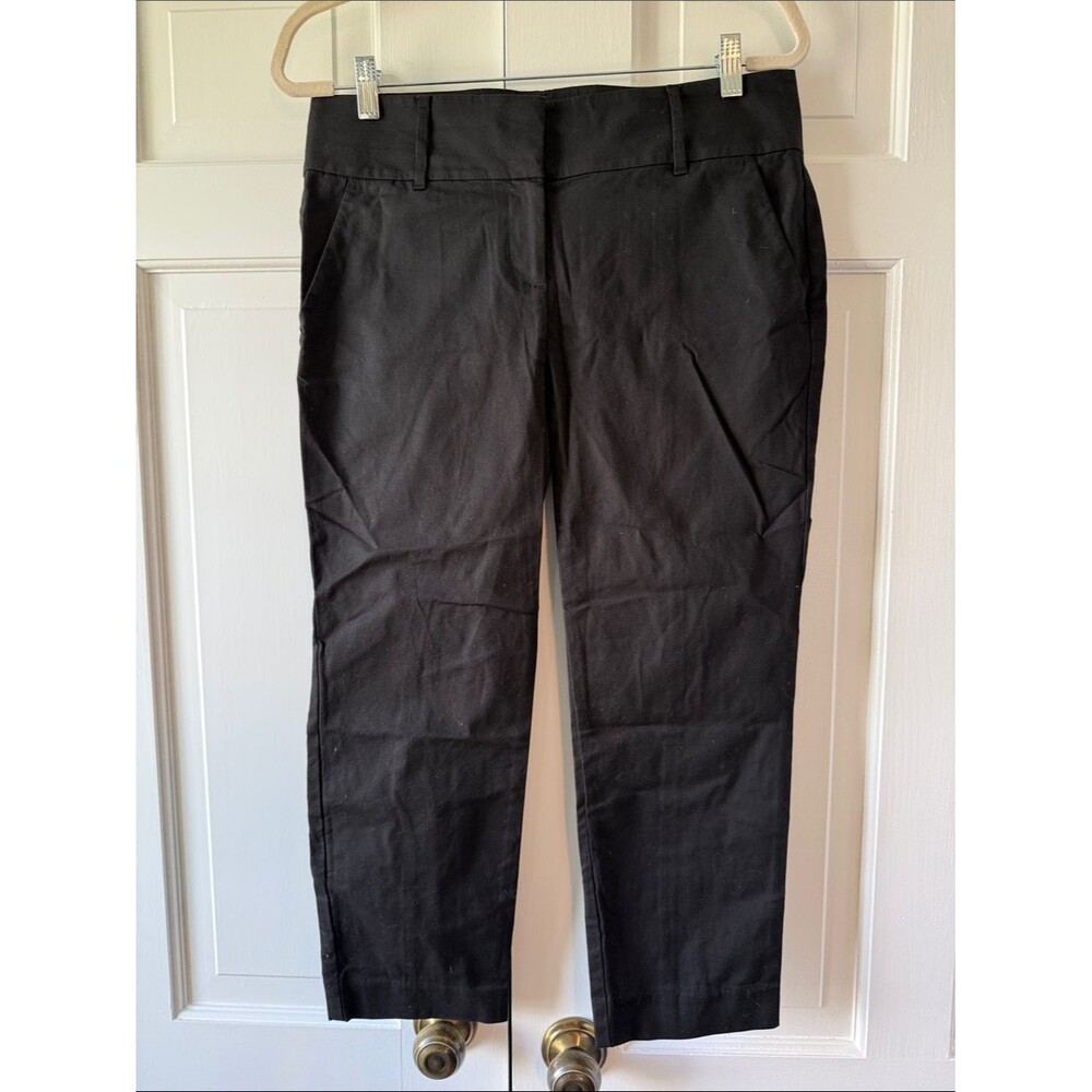 Ann Taylor Signature Women’s Stretch Cotton Black Cropped Ankle Capri Pants